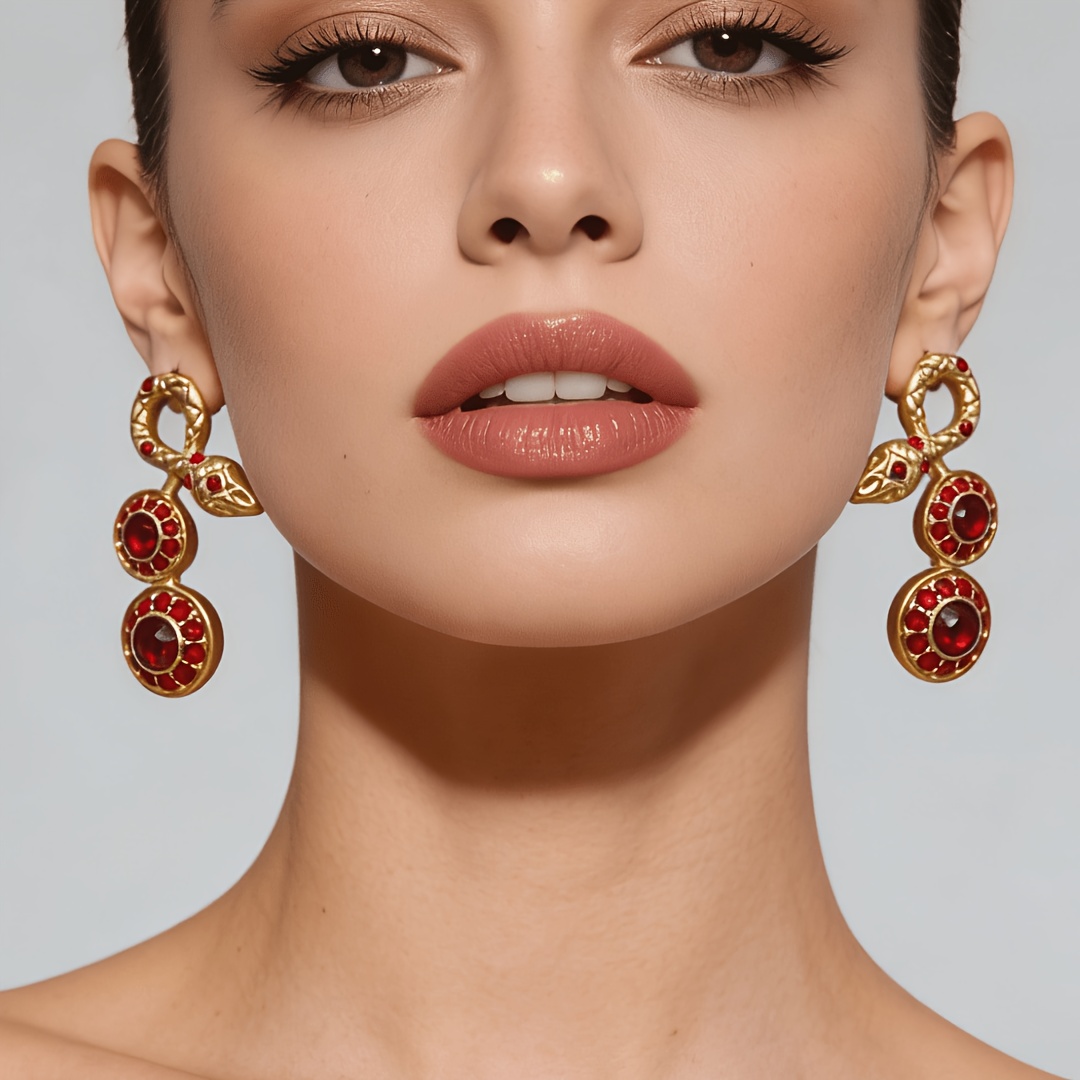 Women's Vintage Luxurious Snake Long Exaggerated Stud Earrings