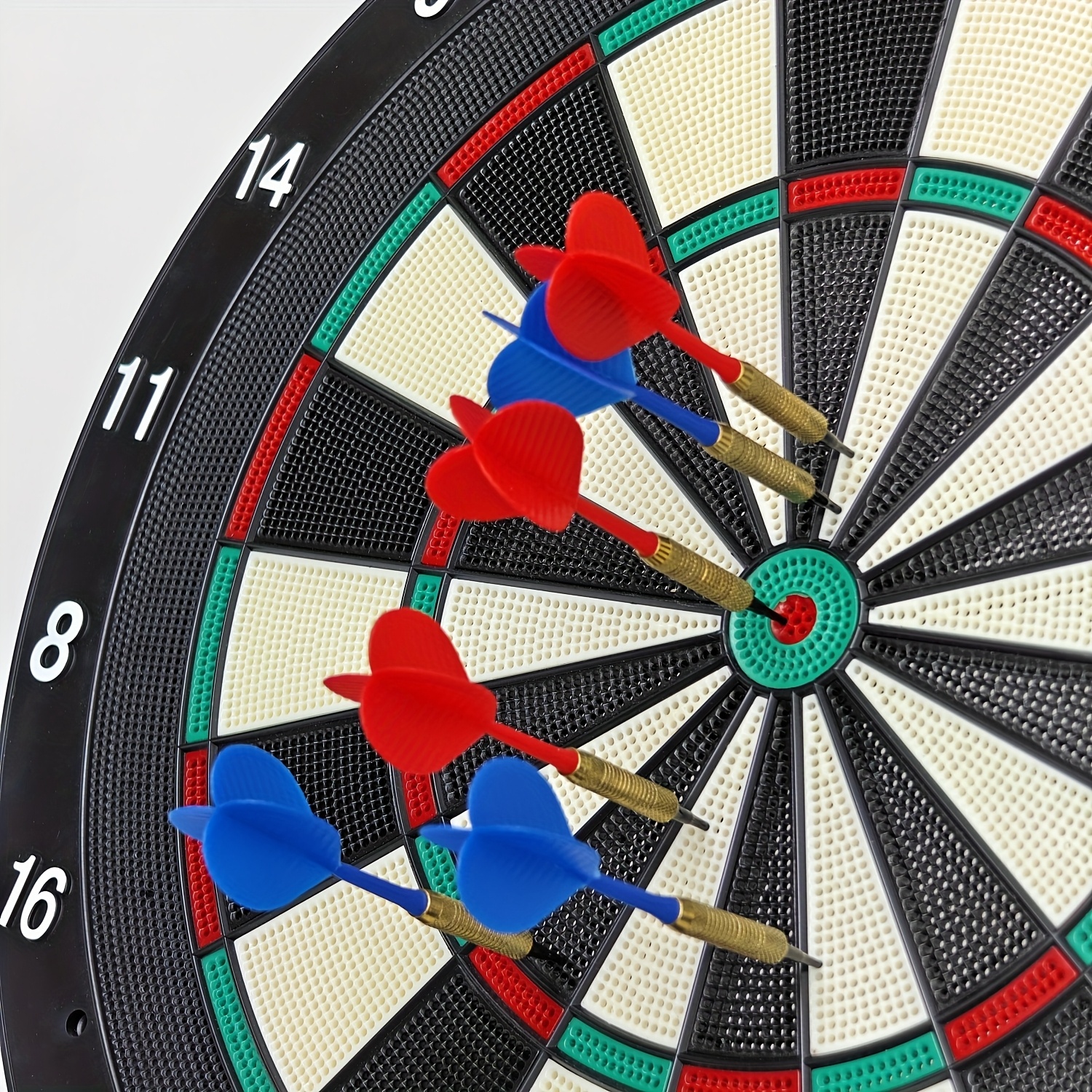 18-Inch Premium Black Safety Dartboard with 6 Exquisite Dart Set and 20 Soft-Tipped Darts - Ideal for Sports Training, Competitions, and Casual Use, Suitable for Indoor/Outdoor, Without Battery