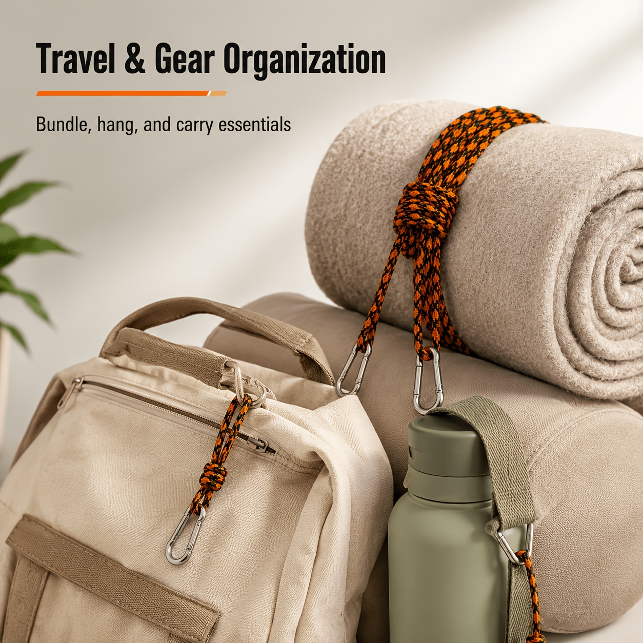 Portable Rope Set with Hooks for Outdoor Use
