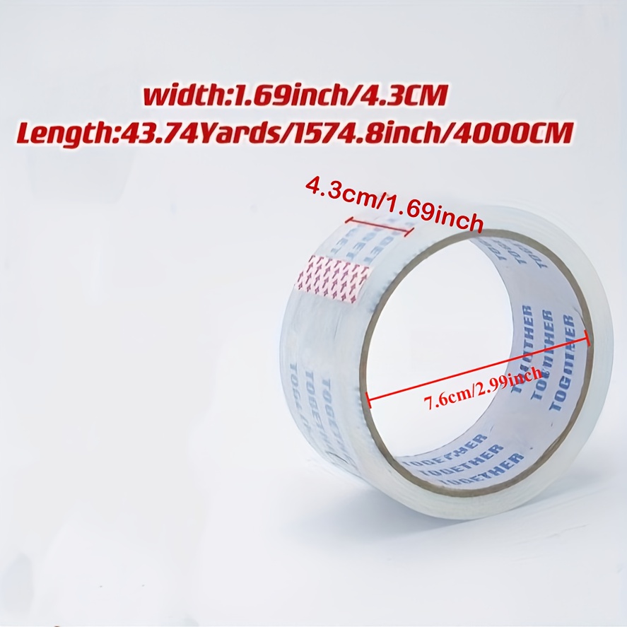 TEMU Packaging Tape, Transportation Tape, Transparent Packaging Tape Roll, Moving Tape