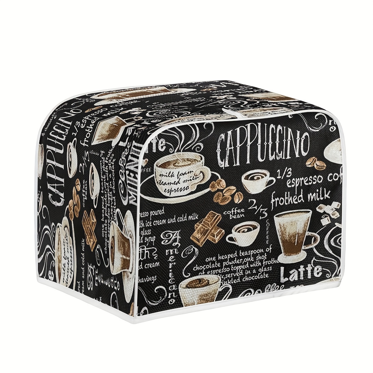 

Coffee Pattern 2 Slice Toaster Cover - Bread Toaster Oven Cover - Kitchen Small Appliance Cover - Broiler Appliance Organizer Bag - Anti Protection - Best Gifts For Women