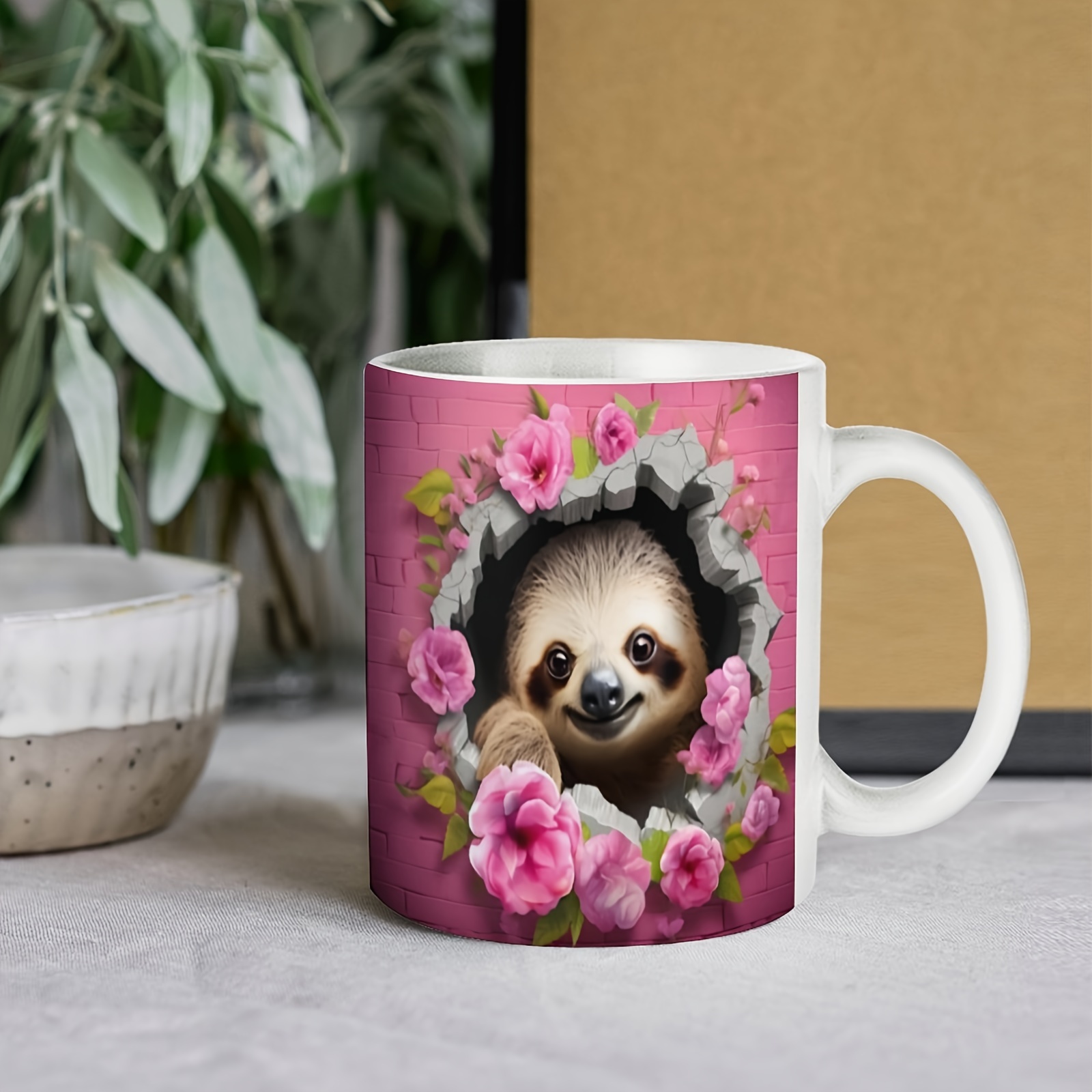 Ceramic Coffee Mug Sloth Design Home Kitchen Decor Unique - Temu