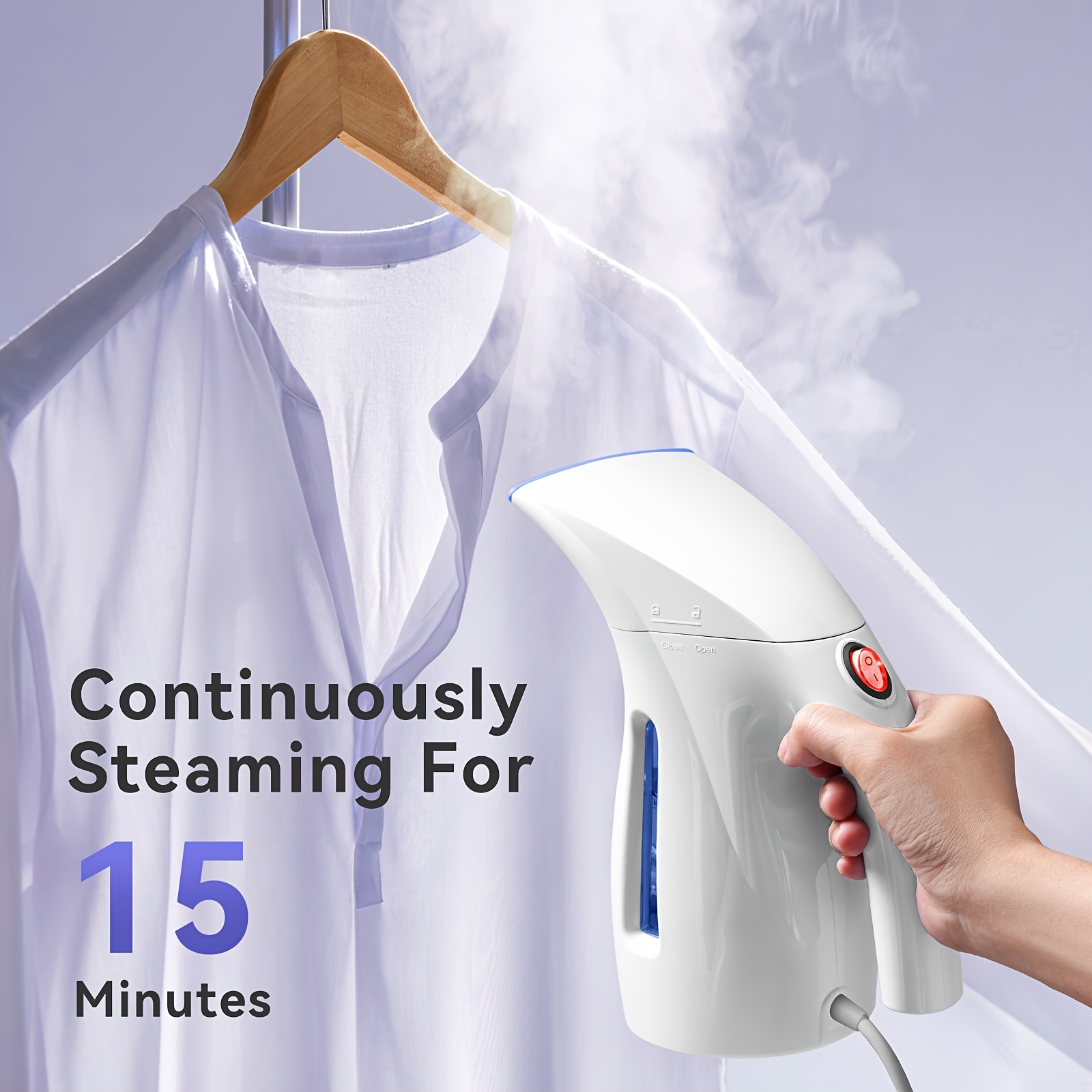 

Steamer For Clothes, Portable Handheld Design, 240 Ml Capacity, 700 W Super Power, Powerful Penetrating Steam, Removes Creases For Ironing Instantly Freshen Clothes, For Home, Office And Travelling