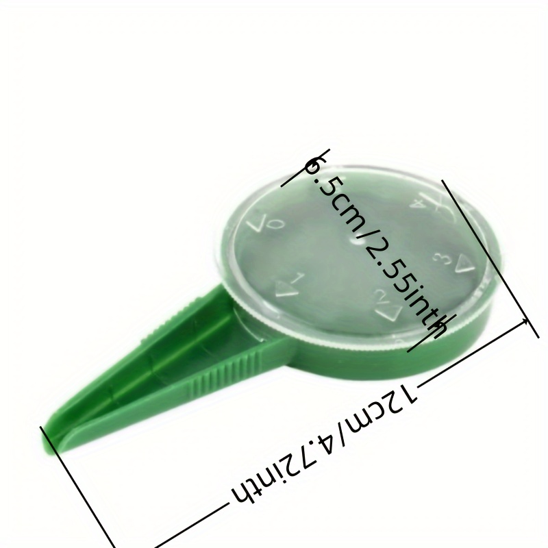 Adjustable Garden Seeder Tool with 5 Sizes ? Handheld Plastic Seed Dispenser for Precise Planting, Green Handle & Clear Lid, Ideal for Various Seed Types, Garden Planting Tool | Handheld Gardening Tool | Plastic Gardening Aid, Seeds for Planting