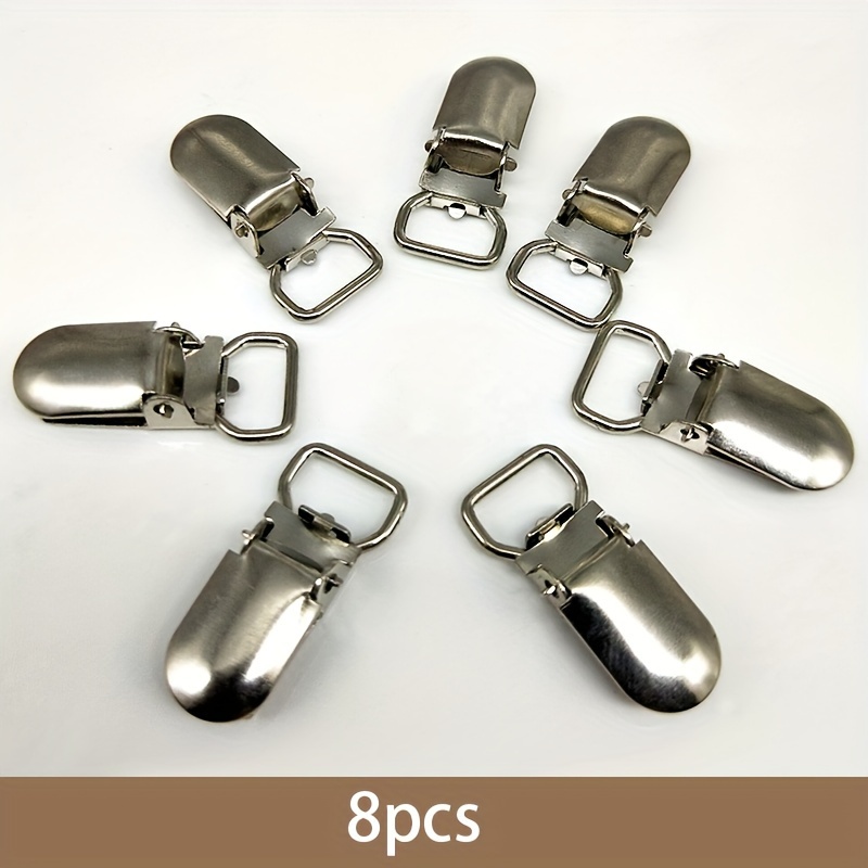 Image of 1cm Mini Metal Duckbill Clip Clothing Additions Suspender Clips Overalls Belt Waistband Hanging Clip Hook