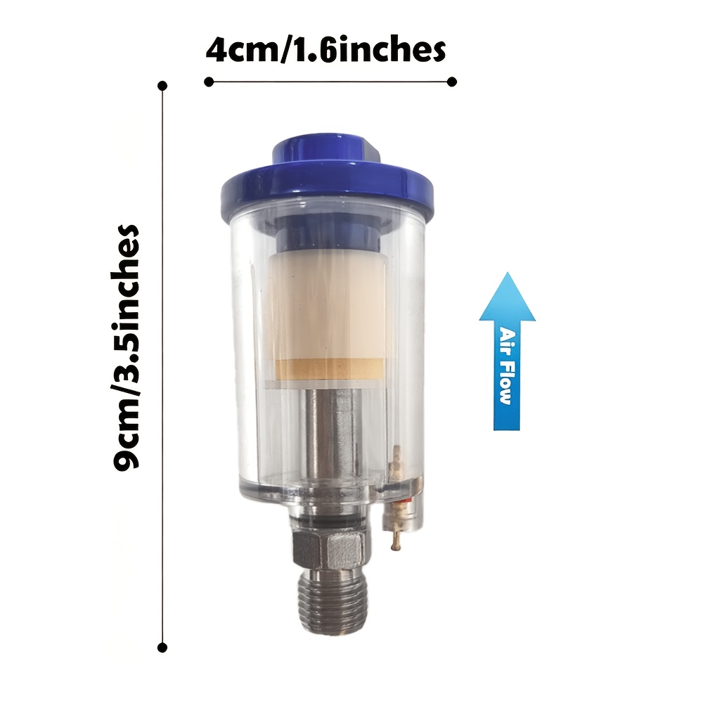 TEMU A Mini Water-oil Separator With An Embedded Air Filter, Featuring 1/4 Inch Npt Inlet And Outlet, Designed For Compressor Air Hoses, Air Tools,