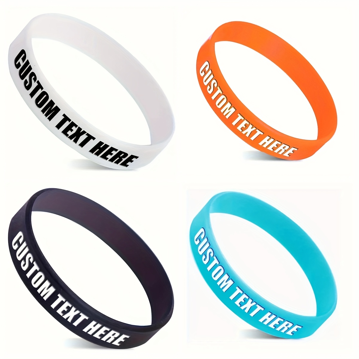 112pcs Customizable Multicolor Silicone Bracelets for Events