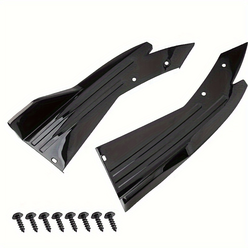 TEMU 1 Pair Car Rear Bumper Spoiler Lip Carbon Fiber Wing Decoration Protection Collision Diffuser Side Skirt Rear Corner Separator