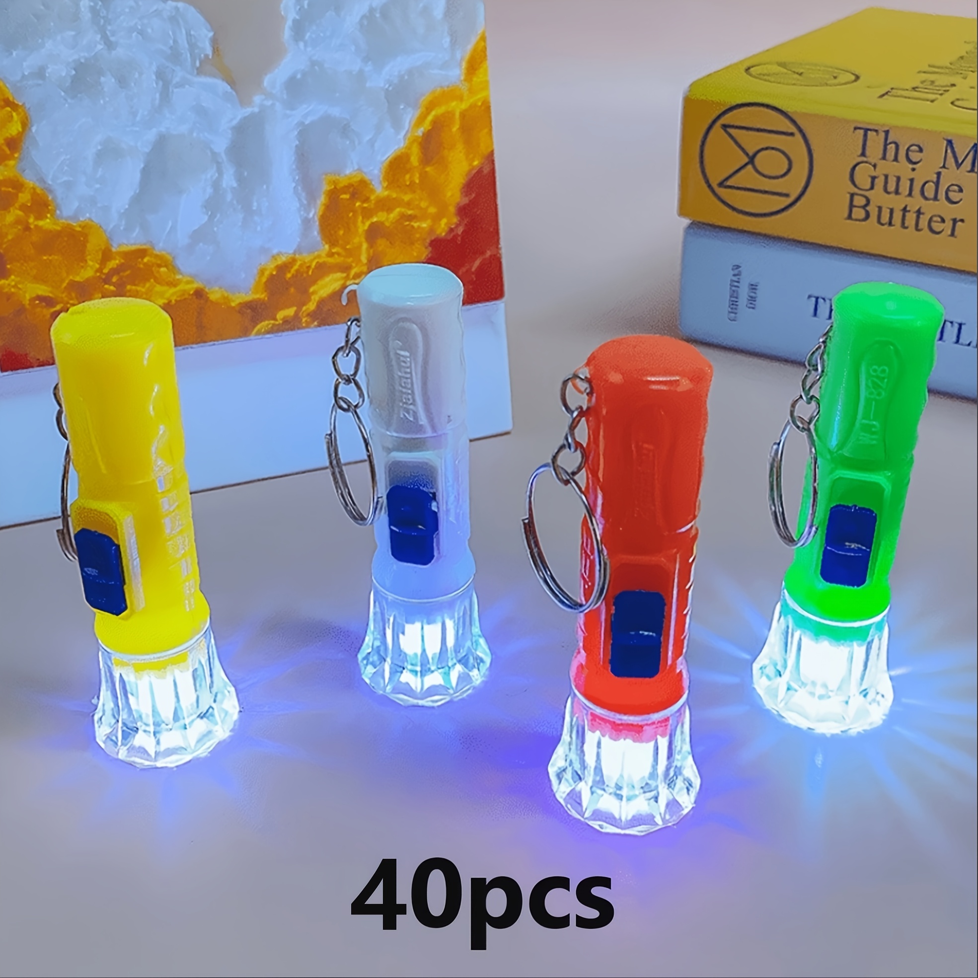 TEMU 40pcs Mini Flashlights Emergency Flashlights Colors Small Portable Flashlights Novelty Holiday Gifts Christmas Gifts New Year Holiday