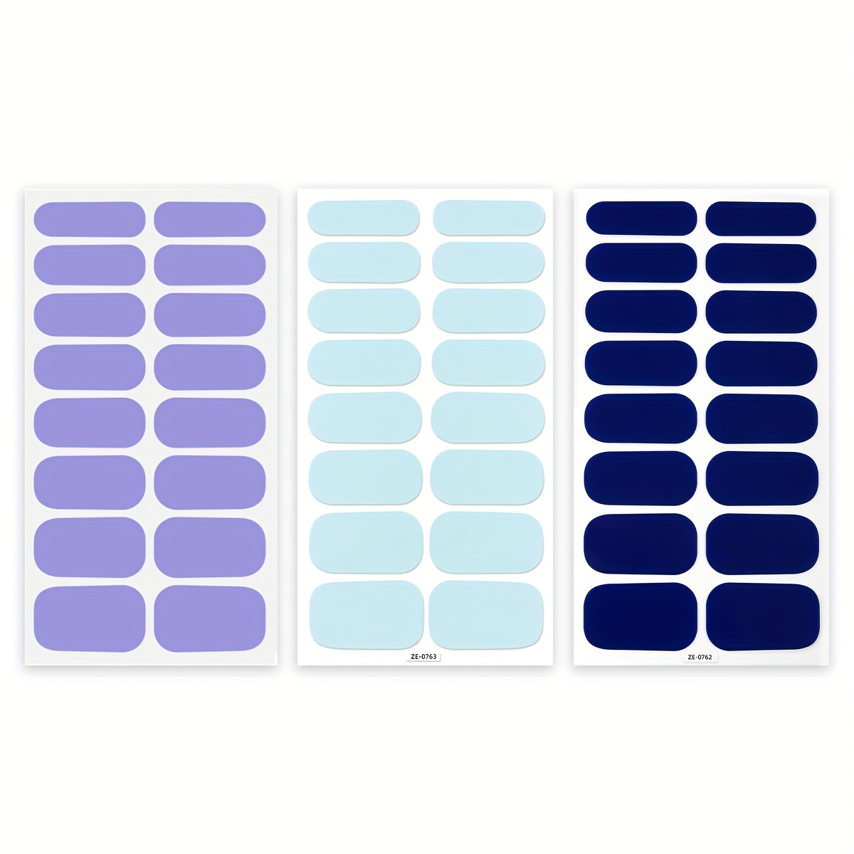A Set Of 3 Sheets Of 48 Finger Full Coverage Nail Stickers, Easy Style, Solid Color Nail Art, Can Quickly And Easily Complete Nail Art, Self-adhesive Nail Stickers, Suitable For Women And
