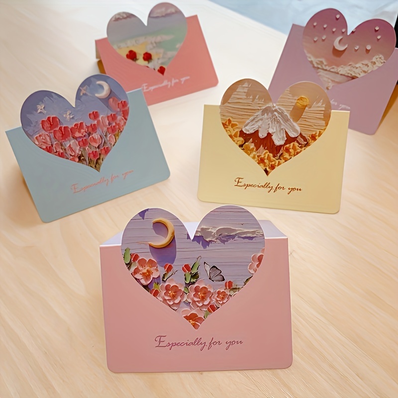 

20pcs Love Card, Creative Oil Painting Style Card, Teacher's Day Style Card, Valentine's Day Card