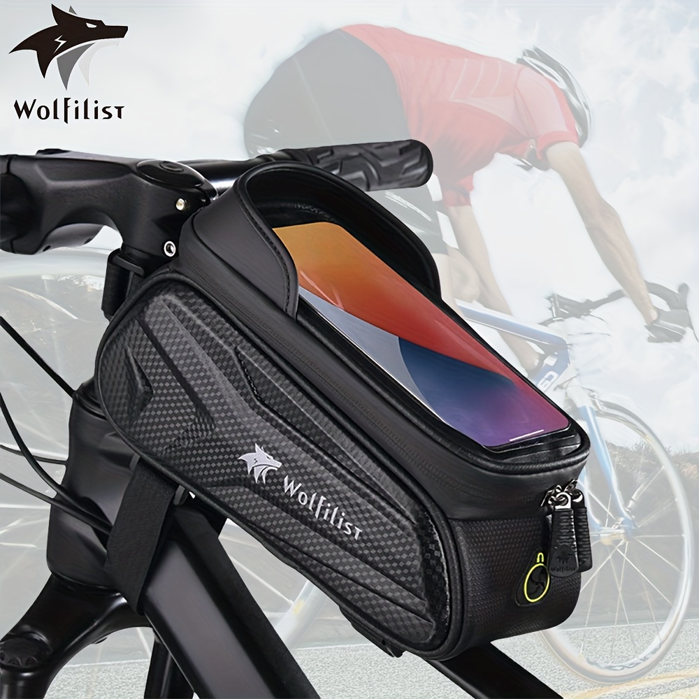 

Bike Bag - 2l Large Capacity Waterproof Bike Frame Bag, Bike Phone Holder With Tpu Screen Bicycle Accessories