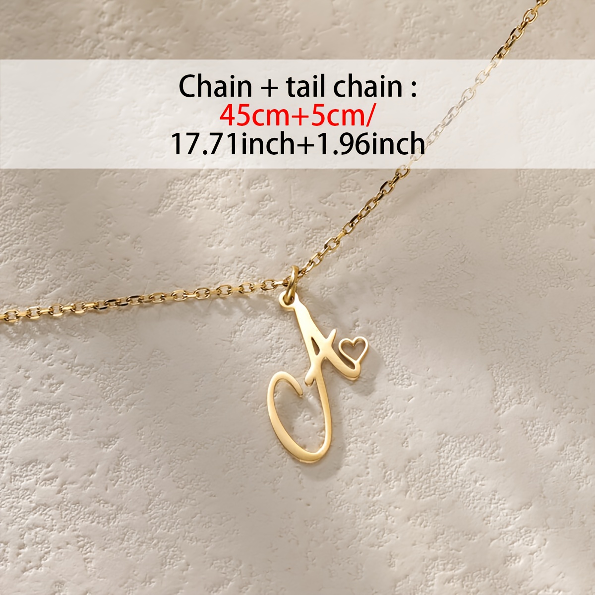Personalized Initial Heart Necklace with Custom Letter Pendant