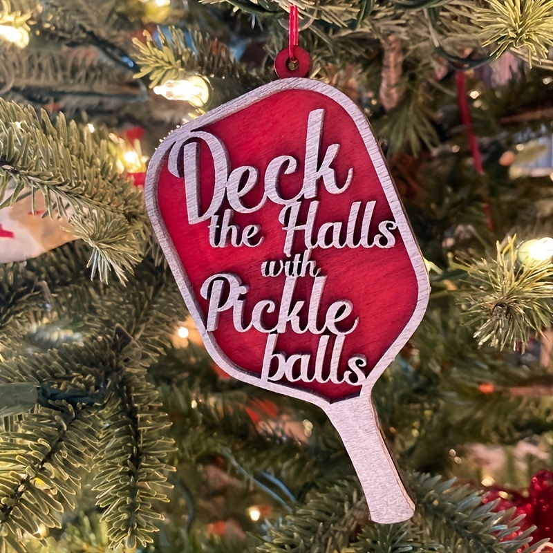 

Classic Wooden Pickleball Paddle Christmas Tree Ornament – Sports Themed Hanging Decoration For Holiday Season – Wood Crafted, Festive Style Pendant For Pickleball Enthusiasts & Players