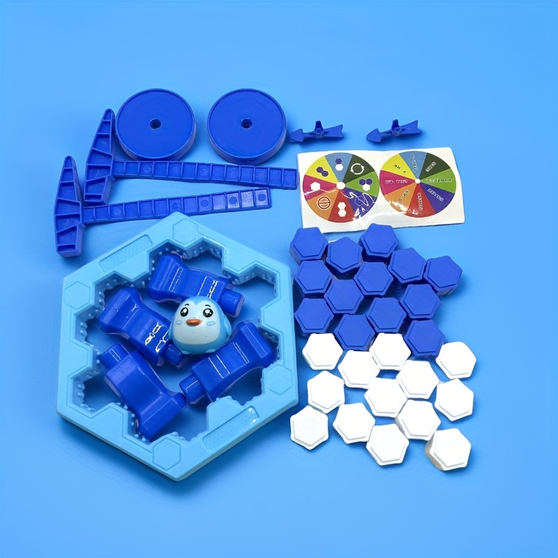 1set Breaking Table Wall Breaking Toy Penguin Table Parent-child Ice Interactive Educational Toy Training Focus Beating Game Toy