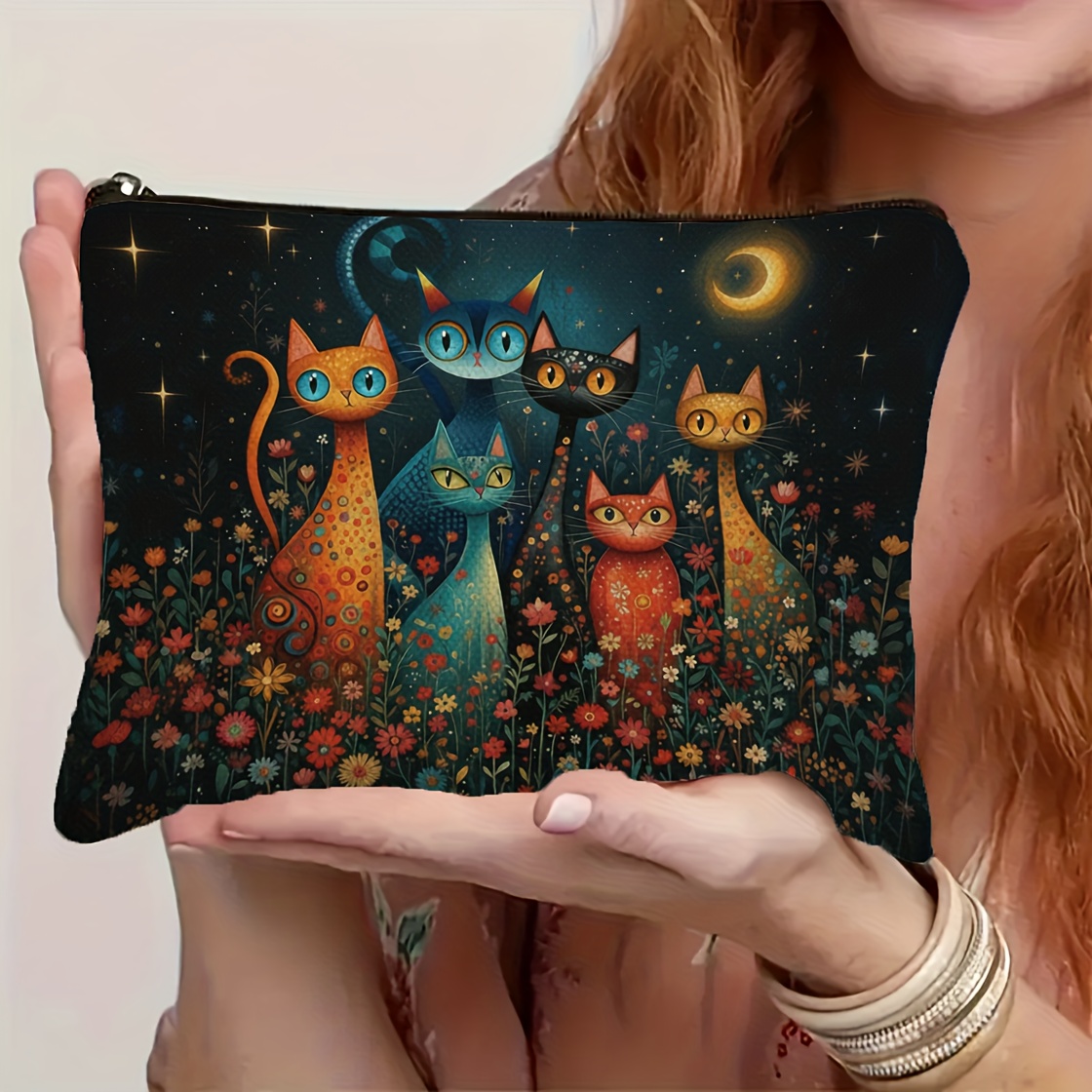 Image of Colorful Makeup Bag, Travel Makeup Bag And Wash Bag - Gift For Women, Teachers, , Travel Storage Bag