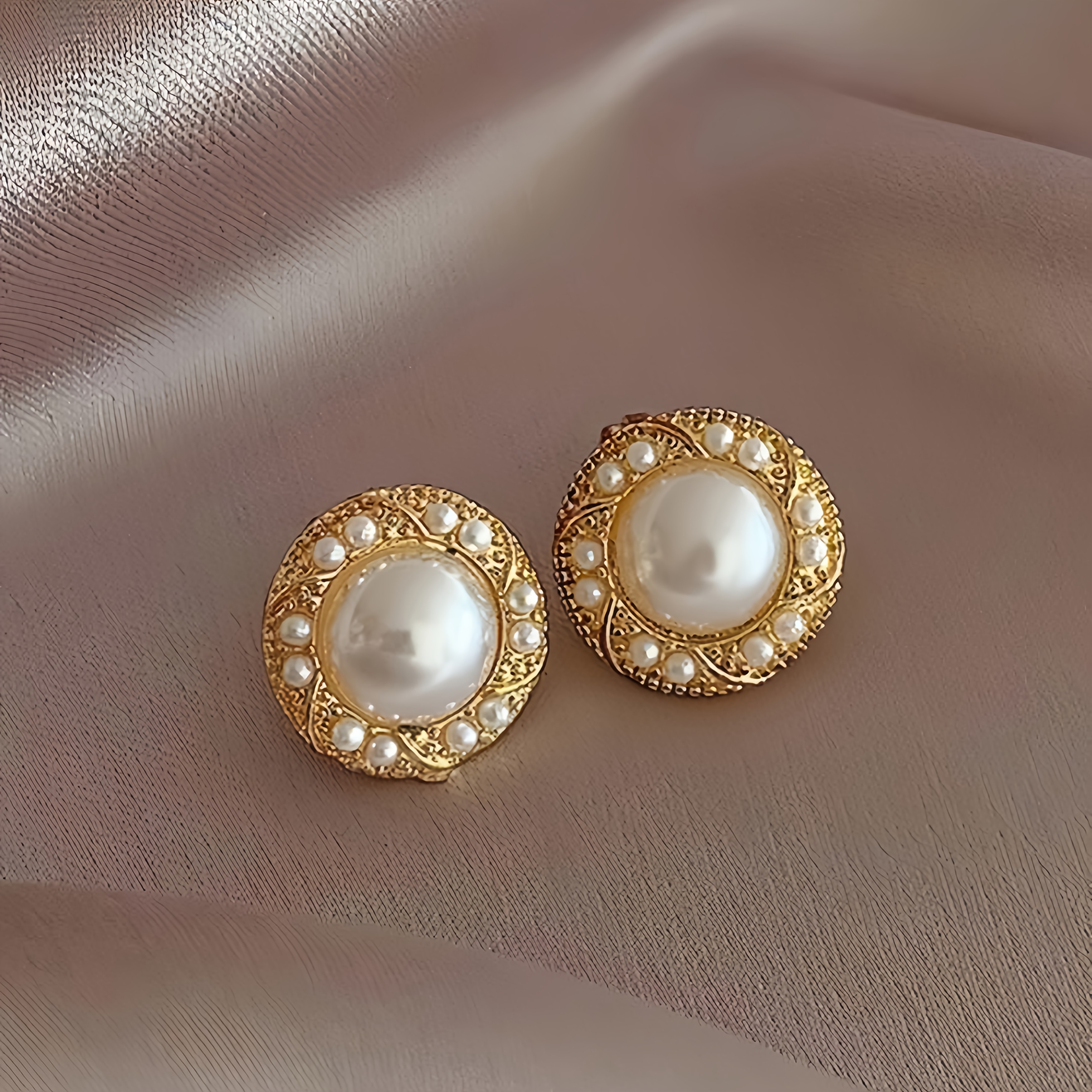 6 Pairs Vintage Elegant Rhinestone Earrings Set