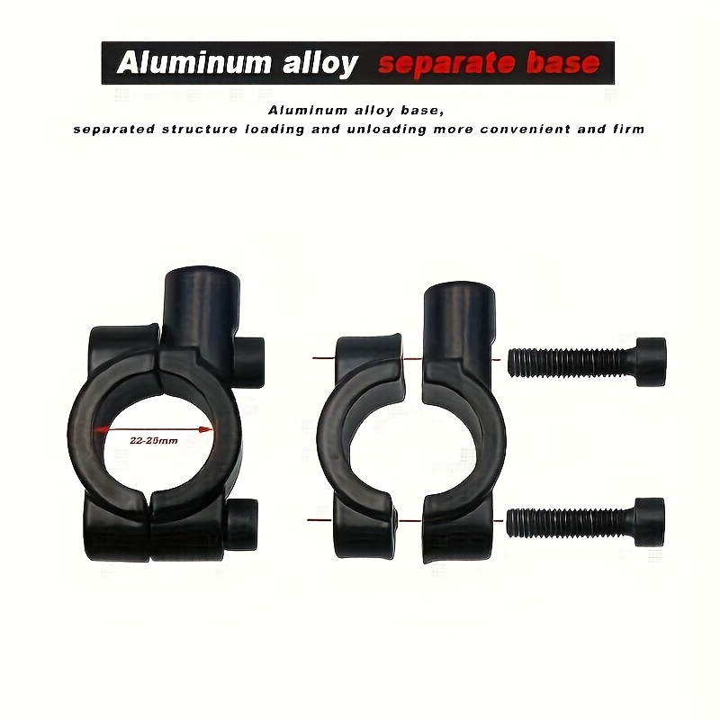 2pcs Bike Rear View Mirrors - 360° Rotatable Adjustable Safety Cycling Mirrors with Wide-Angle, Handlebar Mount Compatible for Mountain Bikes, Road Bikes, for -Bikes - for riding Safety Mirrors