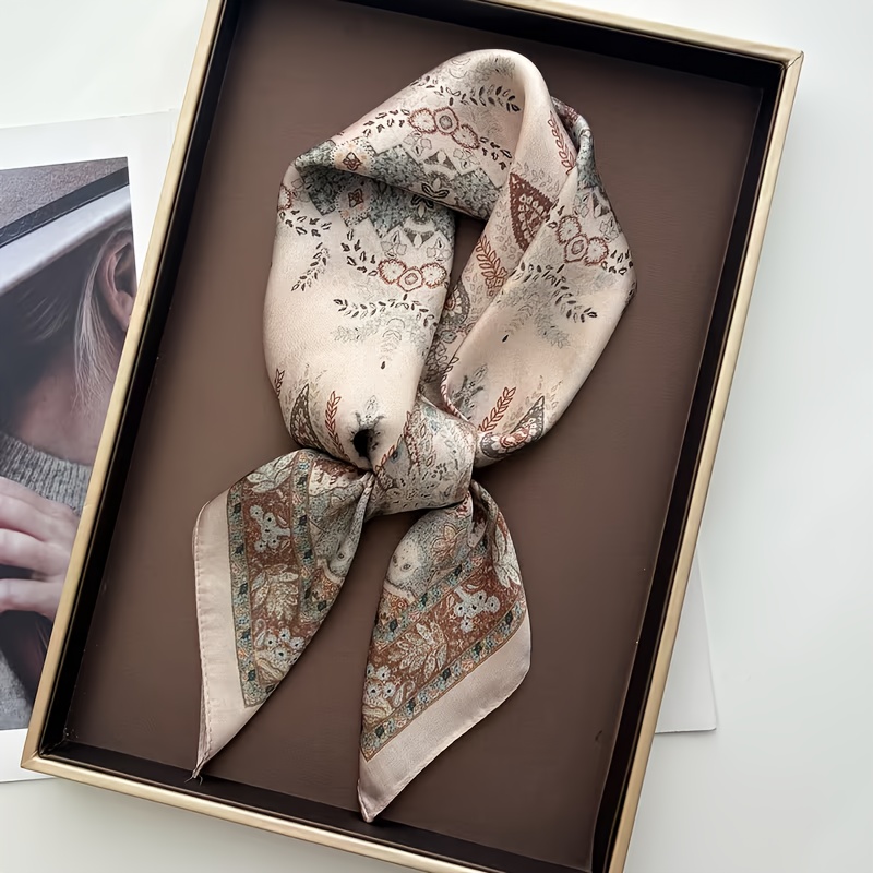 E-shop 1 Stück Elegantes Satin-Kopftuch für Damen – Vielseitig als Kopftuch, Schal oder Halstuch | Warm stilvoll für Outdoor-Aktivitäten, Partys den |