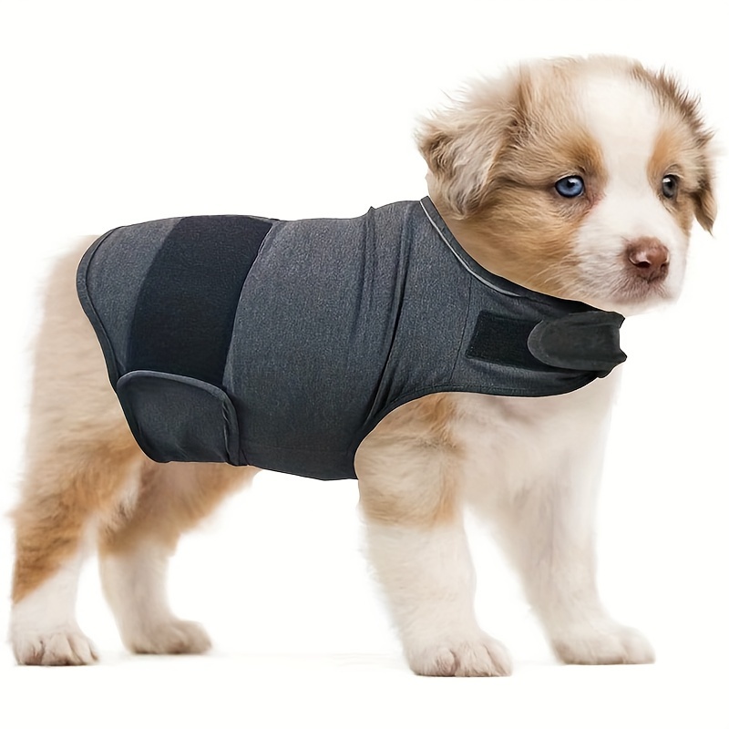 

1pc Dog Anxiety Vest, Soothing Jacket With Thermal Comfort, , Knit Fabric, Solid Color, Machine Washable, For Mini To Extra Large Breeds, Without Battery