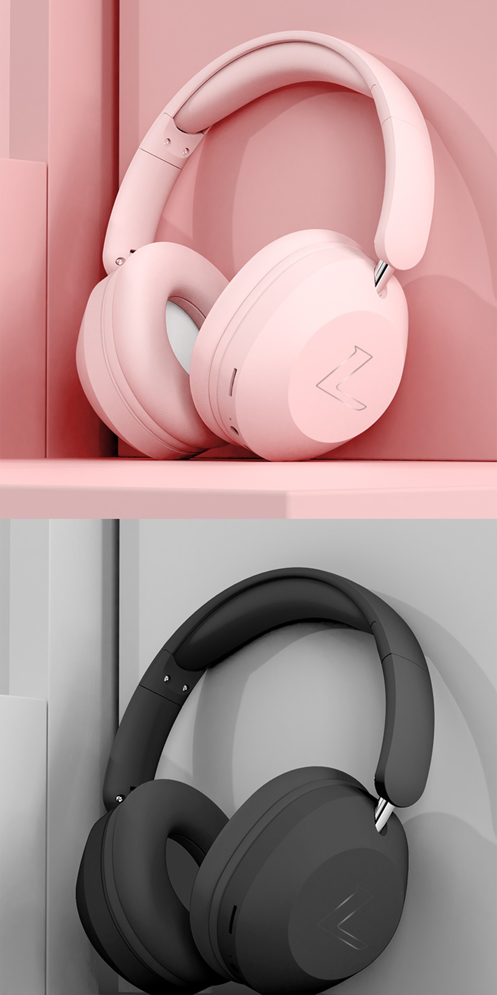 Wireless Headphones with Reduced Wearing Pressure Design, Bass Enhancement, Built-In Microphone, Telescopic Rotating Flat Design, Auxtf Mode Supports Increased Usage Time for Games And Sports, Wireless Gaming Headphones, Wireless Sports Headphones