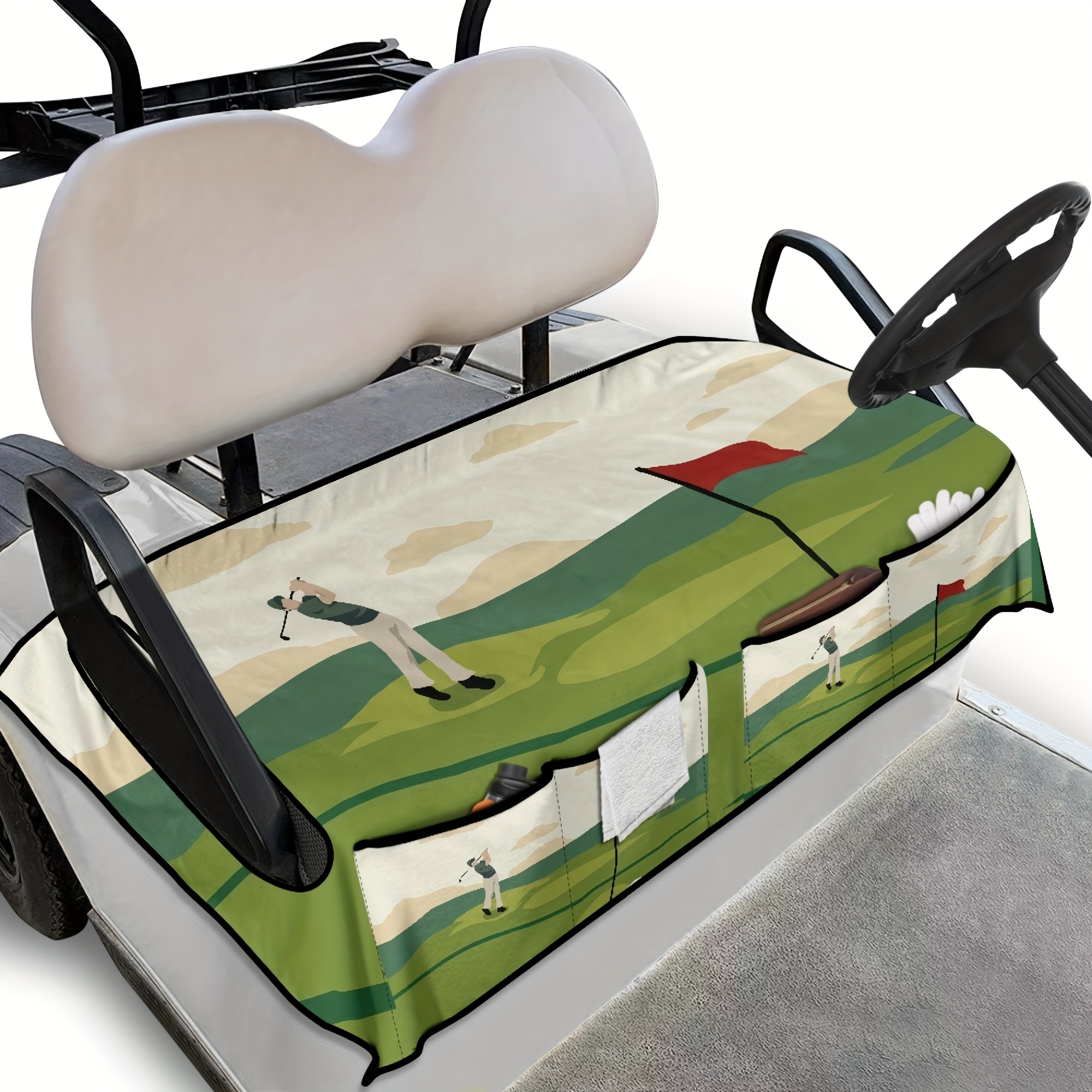 portable lightweight golf cart seat cover   for   gear storage   style   for outdoor   car use golf cart accessory