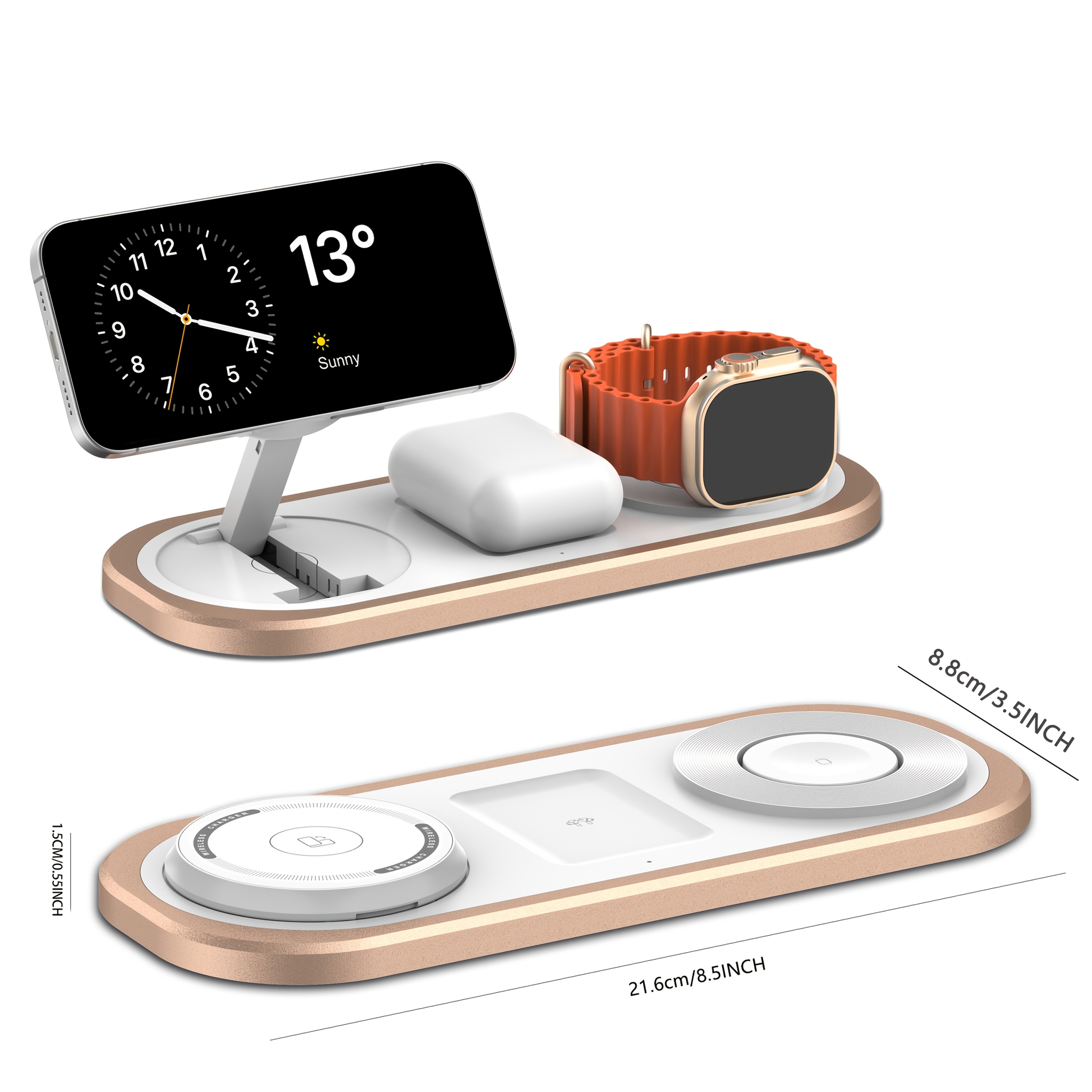 3in wireless charger iphone foldable charging station Temu