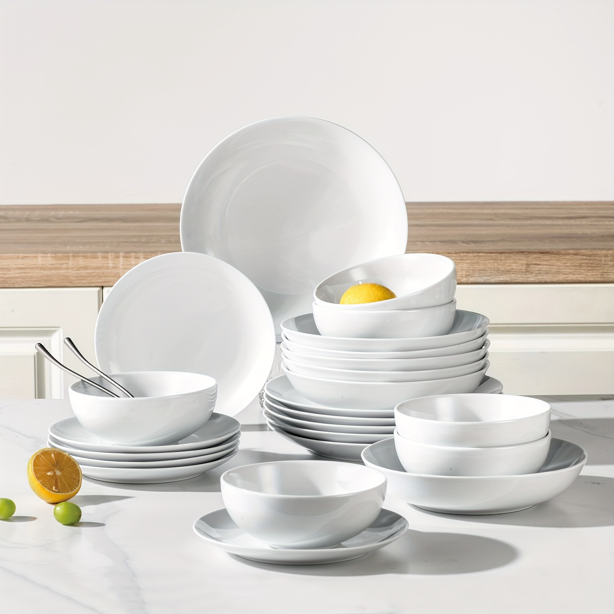 Kitchenware 24pcs Set, 24pcs Dinnerware Sets, 24pcs Serveware For 6 People, Sets Dinner Plate, Dessert Plate, Soup Plate And Bowl