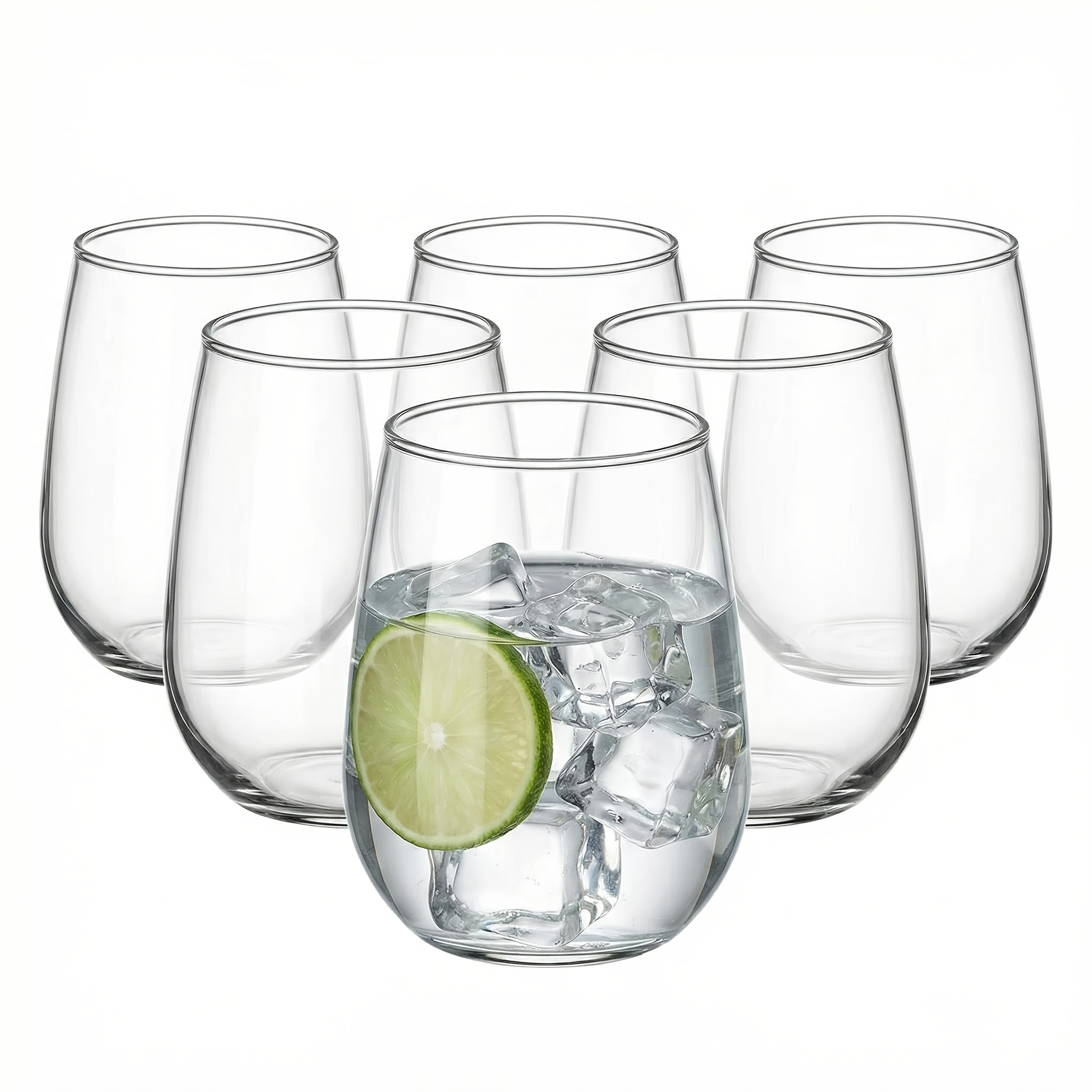 TEMU Fgfw High Borosilicate Glass Thin Cup 12/6/4pcs Set 500ml - Transparent Cup, Suitable For Juice/soft Drinks/s, Home Drinking Or A Home Bar,