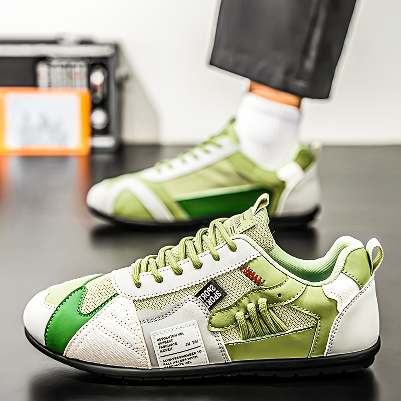 Tenis ligeros y transpirables para hombre zhenyuezu, de caña baja con cordones y suela antideslizante de PVC, diseño en bloques de colores vibrantes, ideales para senderismo, uso diario y estilo urbano casual, regalo de Navidad duradero y elegante