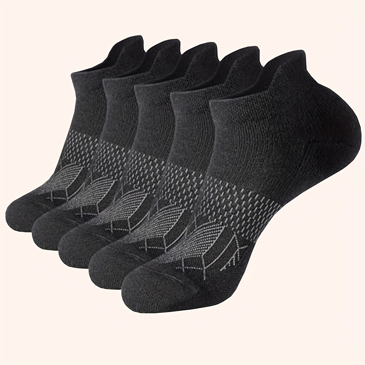 TEMU 5-Pack Damen Outdoor Kurze Sportsocken, Atmungsaktives Mesh Feuchtigkeitsableitende Radfahren Knöchelsocken