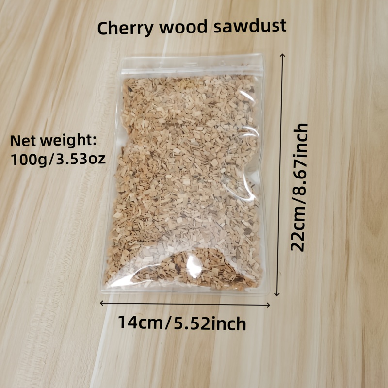 1 Pack 100g, Outdoor Bbq Smoking Wood Shavings, Of Whiskey, S, Wine, Meat And Cheese Wood Shavings, With Applewood, Oak, Cherry Wood Shavings