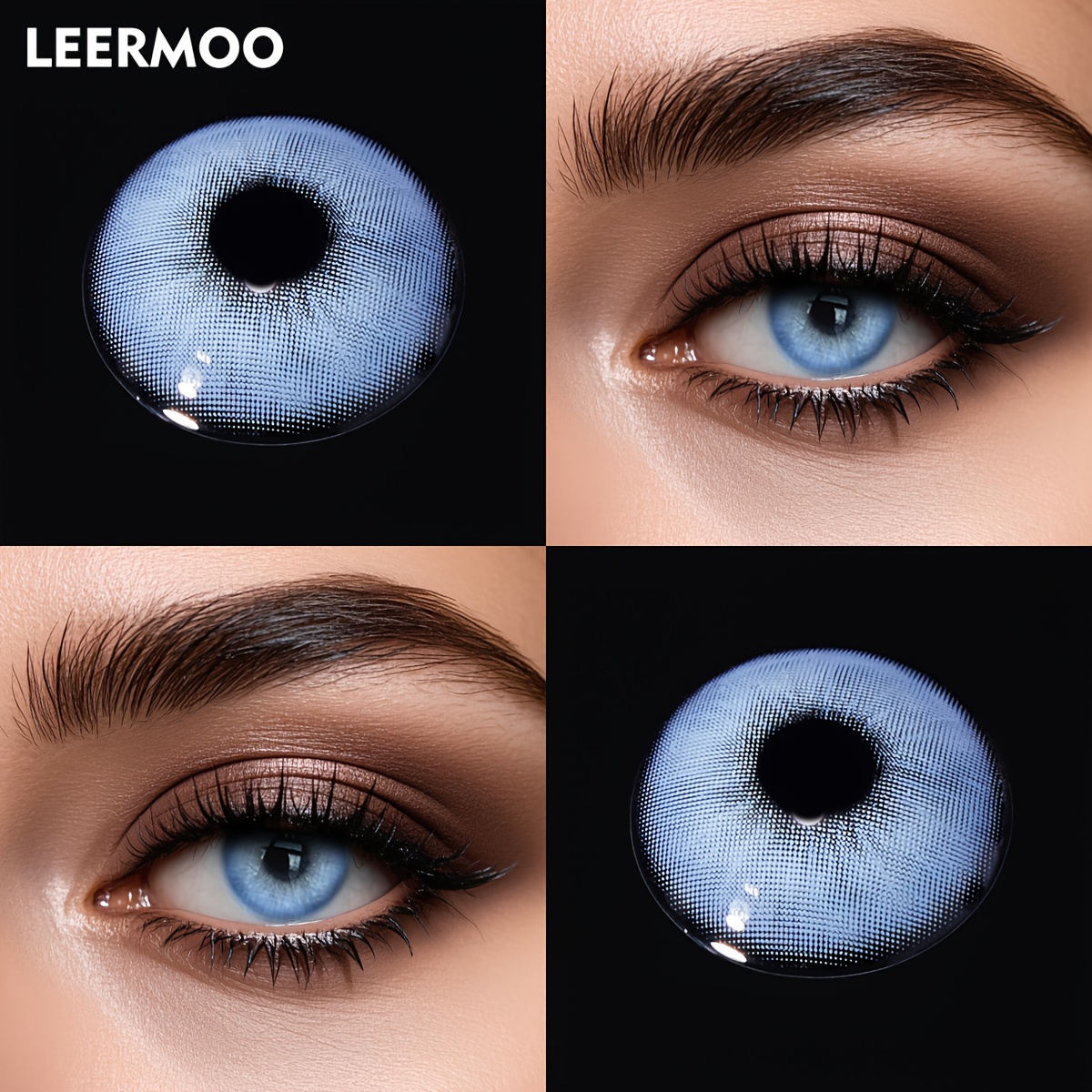Leermoo Lenti a Contatto Colorate Birkin 38% di Acqua, 2 Pezzi, Diametro 14.2mm, Curvatura Base 8.6mm, Morbide e Comode Senza Bordo per Uso Quotidiano o Trucco Occhi, Adatte per Occhi Castano Chiaro/Scuro