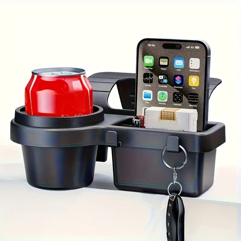 car multi functional mobile phone storage box car key storage window and door clutter water cup holder window storage holder car cup holder window cup holder hanging car door side window cup holder with storage and organization tray Product details 4