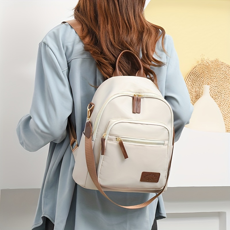 

Women's Casual Nylon Backpack, Large Capacity Travel Bag, Versatile Commuting Daypack