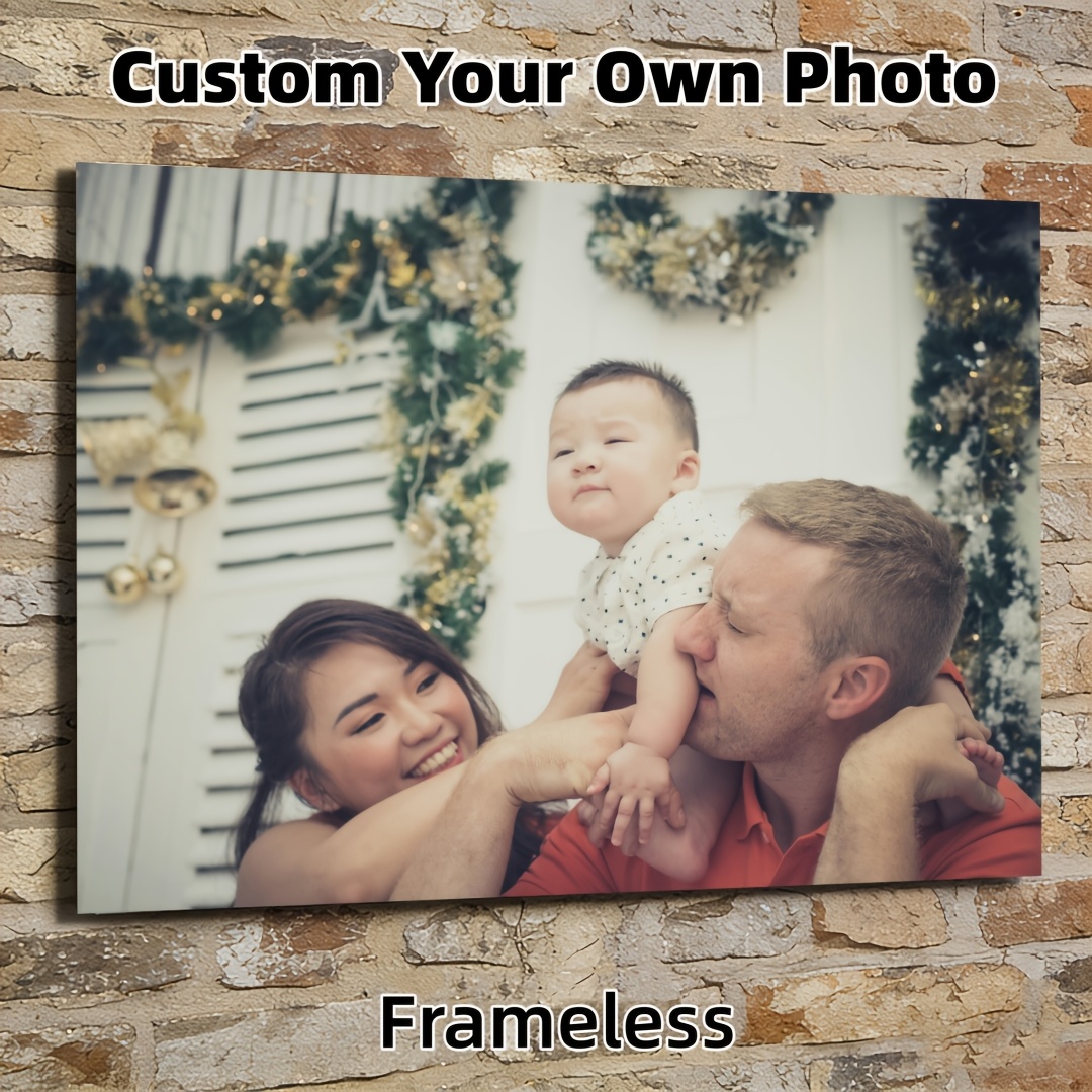 Custom Photo & Text Canvas Print for Baby Pictures
