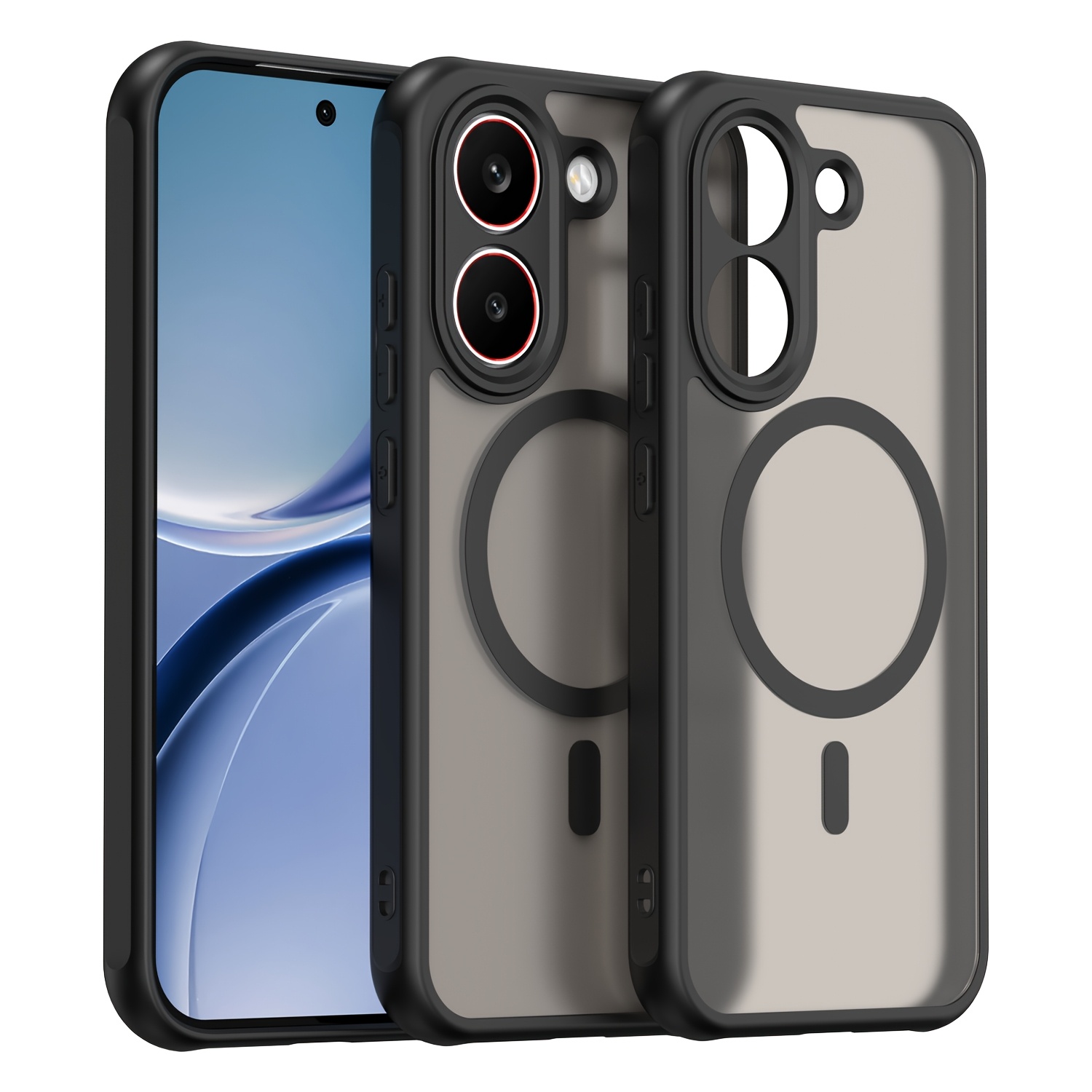 TEMU Phone Case - Suitable For Poco X8 Pro And Redmi Turbo 5, This Magnetic Phone Case Features A Frosted Texture, Easy And Business-, Full-edge Lens