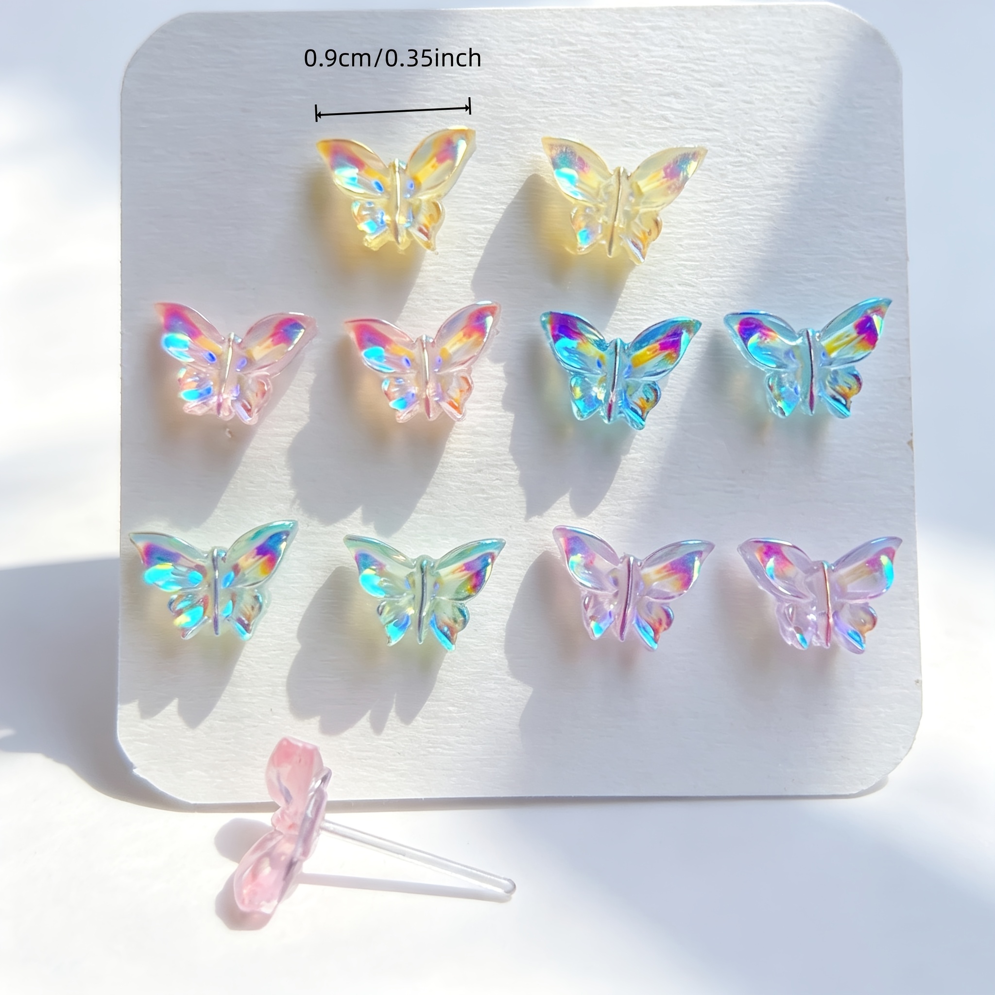 5 Pairs Mini Butterfly Stud Earrings Set for Women