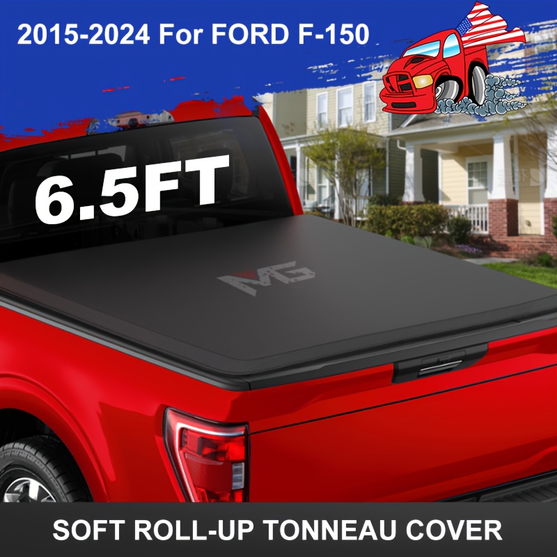 

-up Tonneau For Ford 2015-2024 6.5' (78.9in) Bed