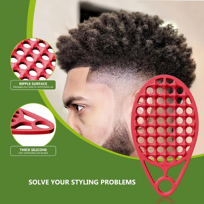 Magic Silicone Curly Hair Brush, One Piece Twist Curl Comb for Afro Curls, Washable Hair Tool for Men Women, Grey, 1pc