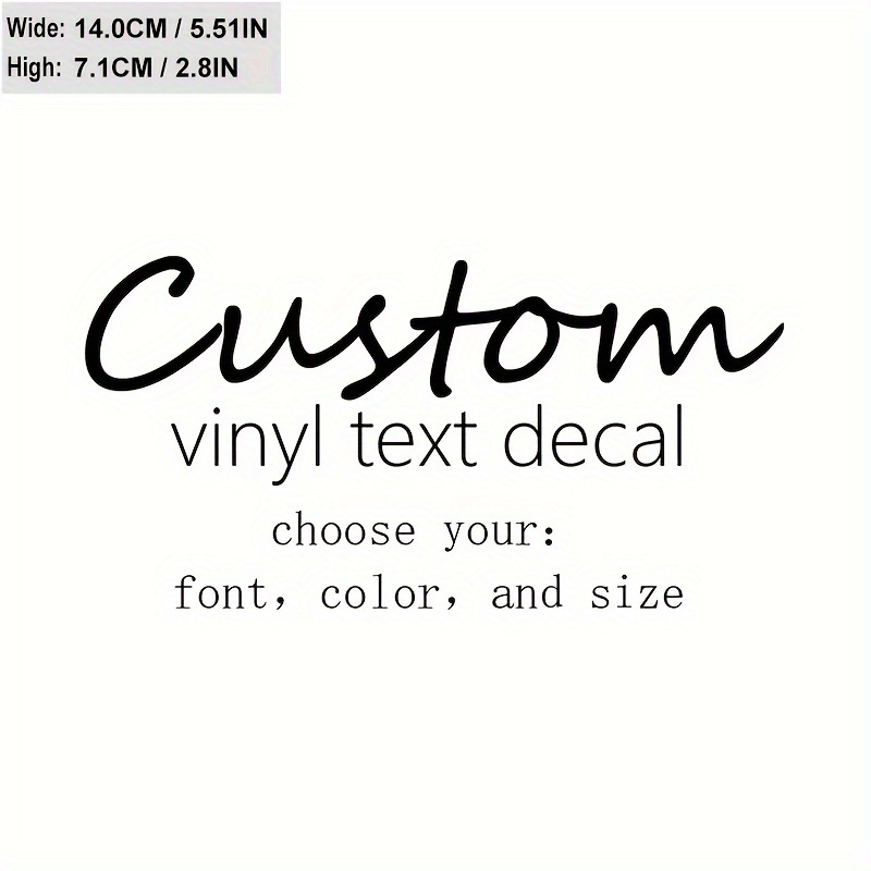 

Black Custom Text Decal Create Your Own Decal Choose Your , Vinyl Decal Any Text Custom Sticker