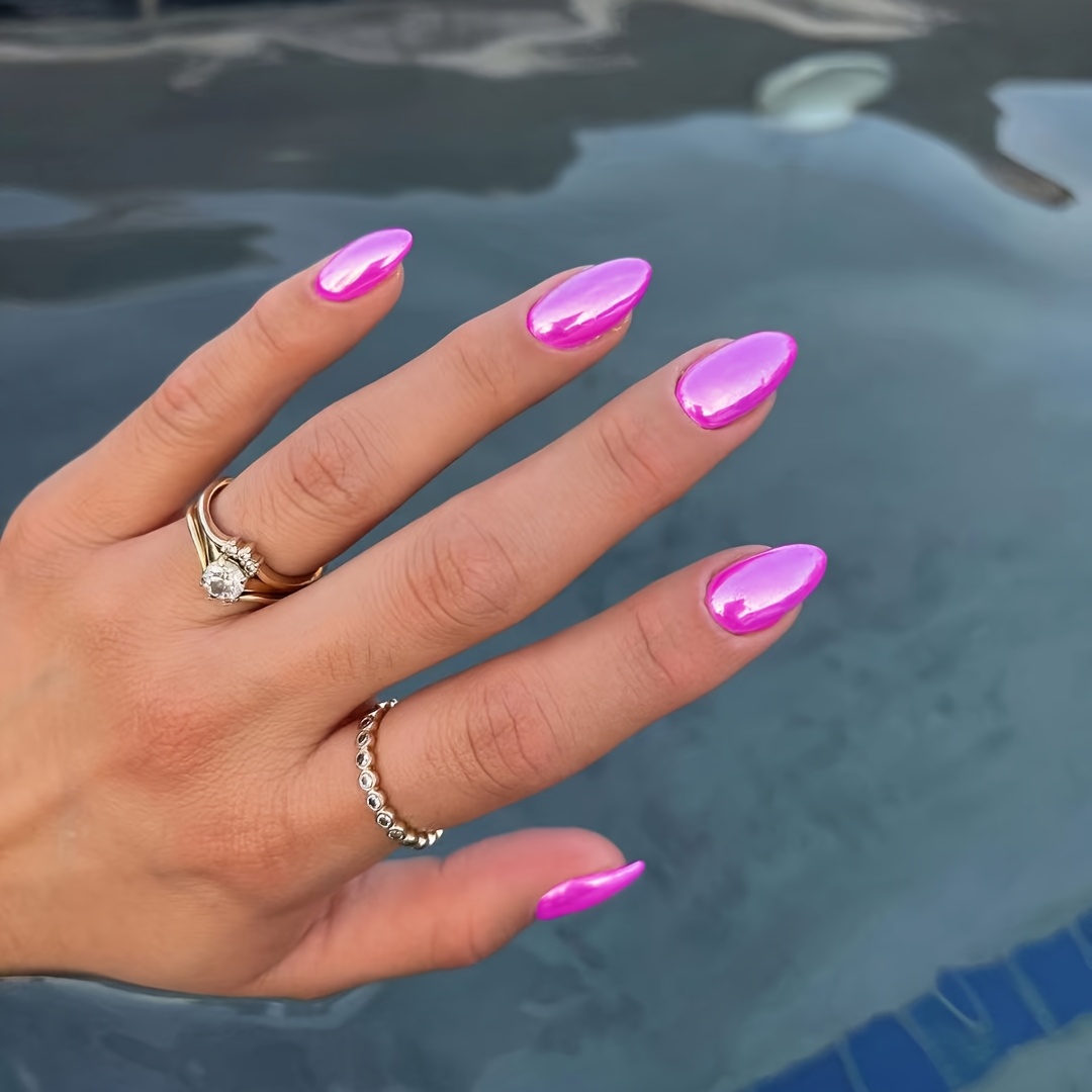Upgrade Your Look - 24pcs Wearable Nail Patches, Electroplated Design, Simple And Elegant, High-end Feel, Versatile, Effect, False Nails For Extension, Removable Nails With Jelly Glue, 1 Nail File