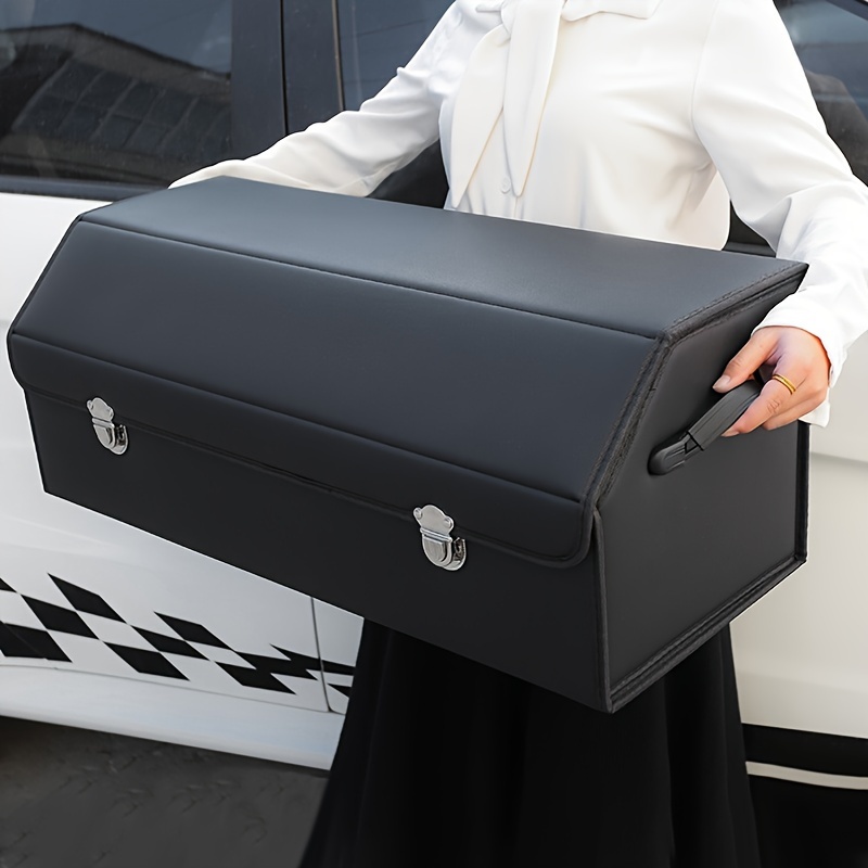  car supplies trunk storage box car solid color storage box multi functional folding lockbox multi size finishing box Product details 2
