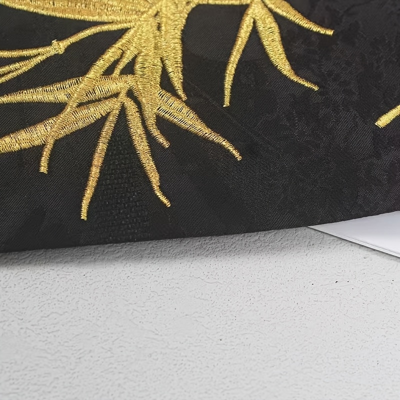 Embroidered Waist Belt Bamboo Leaf Elastic Band