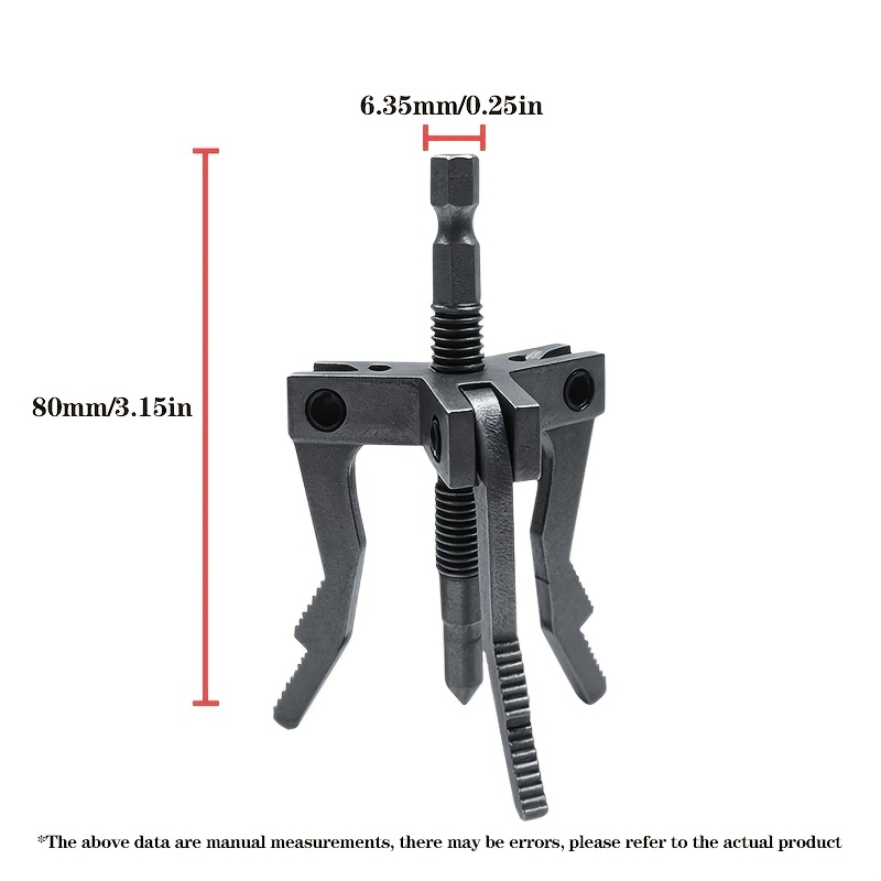 TEMU 1pc Integrated 3-prong Wire Extractor, Stable Anti-slip 3-prong Clamp, Suitable For 1/2 3/4 1 Inch Pipes, Electric Drill Driven Faucet And Angle