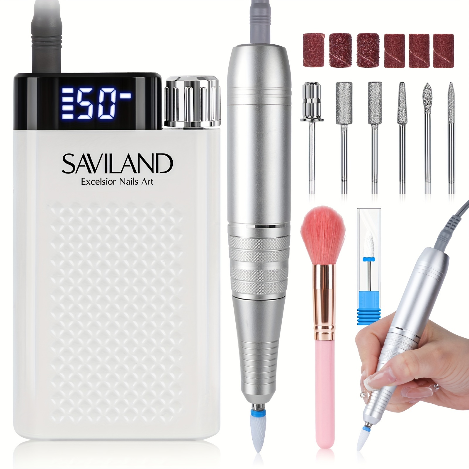 

Saviland Nail Drill Professional: 50000rpm Drill Machine - 2024 Model, Amazing Faster Removel Any Acrylic Nails, Powerful & Anti Shaking| For Nail Salon & Pedicure