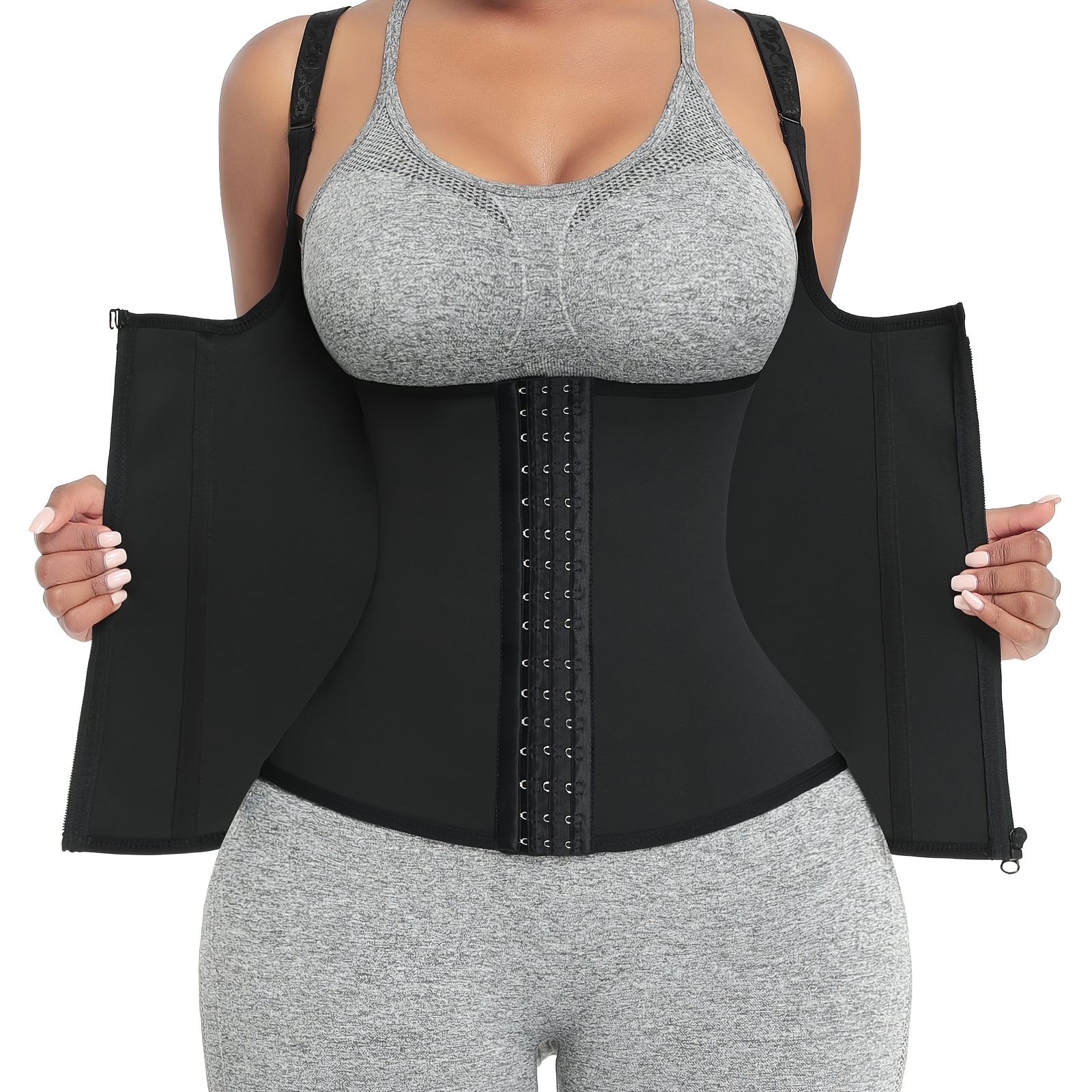   waist trainer corset vest steel   body shaper cincher trimmer tank top for women