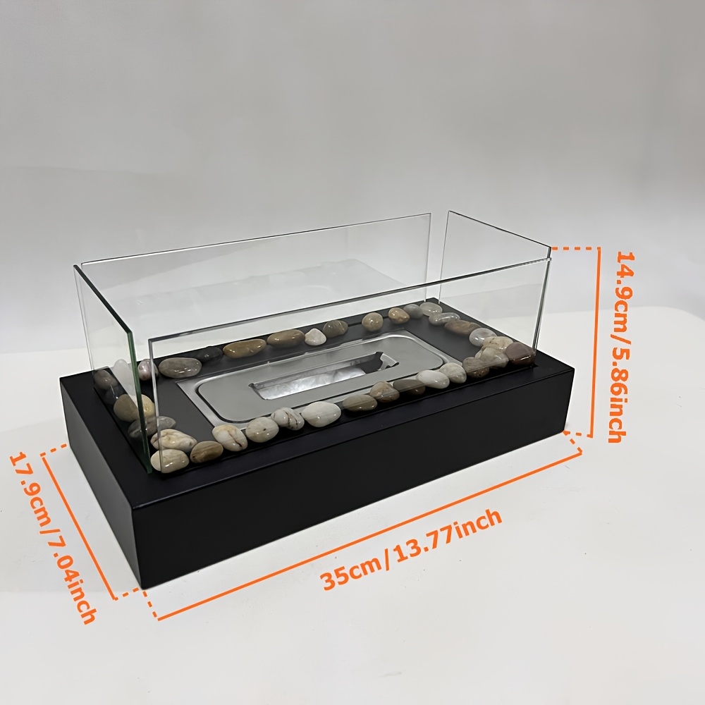 FlameView Ethanol Tabletop Fireplace with Glass