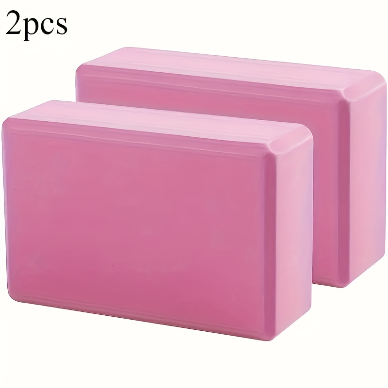 TEMU 2-pack High-density Eva Yoga Bricks, Enhance Flexibility, Made Of High-density Foam, Lightweight And With - Essential Yoga Fitness Accessories