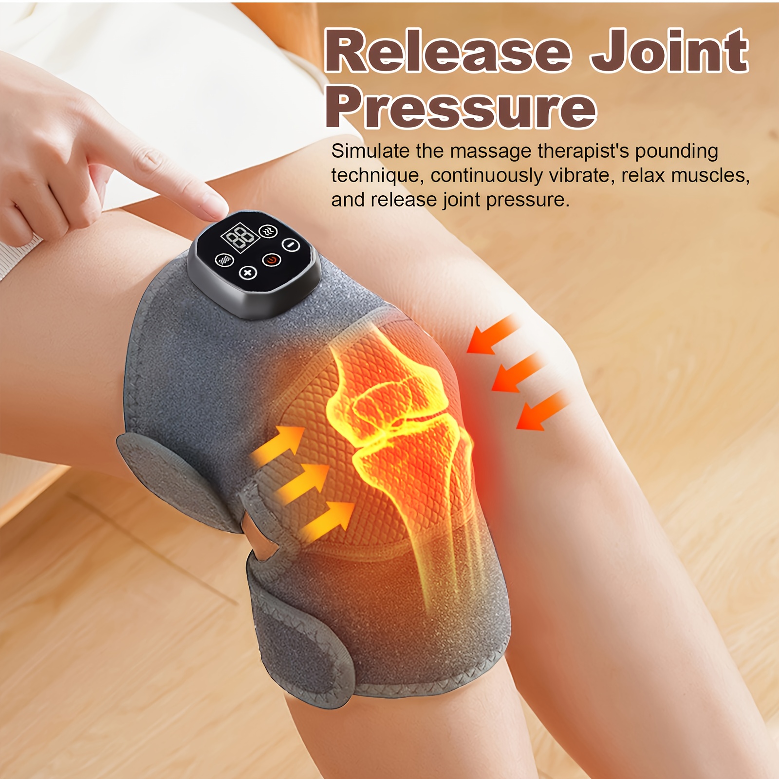 heating pads for knee support heated knee support bags with massagers wireless knee massagers with heat and vibration warm massage knee pads Product details 0